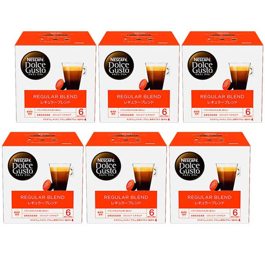ネスカフェ ドルチェグスト 専用カプセル レギュラーブレンド×6箱【3~4営業日以内に出荷】【送料無料】ネスレ ネスカフェ コーヒー ホットコーヒー