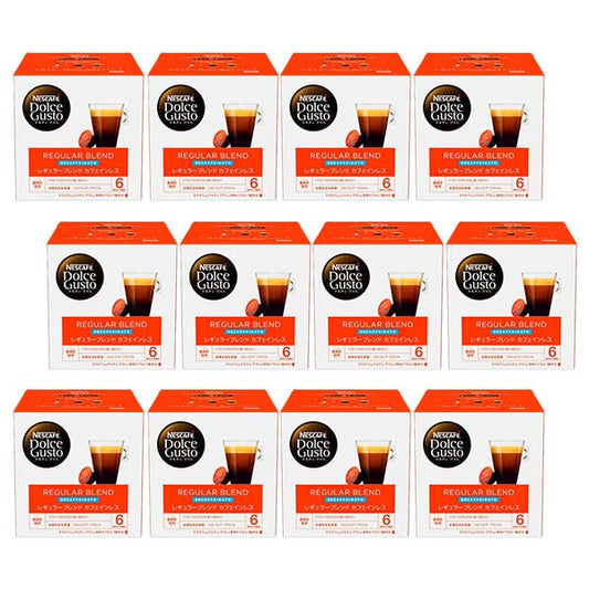 ネスカフェ ドルチェグスト 専用カプセル レギュラーブレンド カフェインレス ×12箱【3~4営業日以内に出荷】【送料無料】ネスレ ネスカフェ コーヒー ホットコーヒー