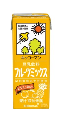 【送料無料】 キッコーマン 豆乳飲料 フルーツミックス 200ml×2ケース/36本
