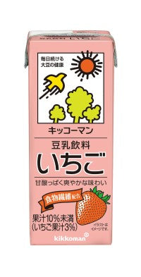【送料無料】 キッコーマン 豆乳飲料 いちご 200ml×1ケース/18本