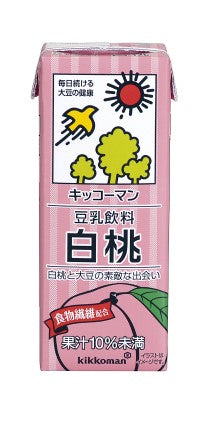 【送料無料】 キッコーマン 豆乳飲料 白桃 200ml×2ケース/36本