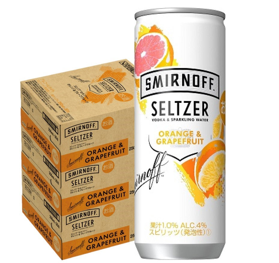 【送料無料】キリン スミノフ セルツァー オレンジ＆グレープフルーツ 250ml×3ケ−ス/90本【本州(一部地域を除く)は送料無料】