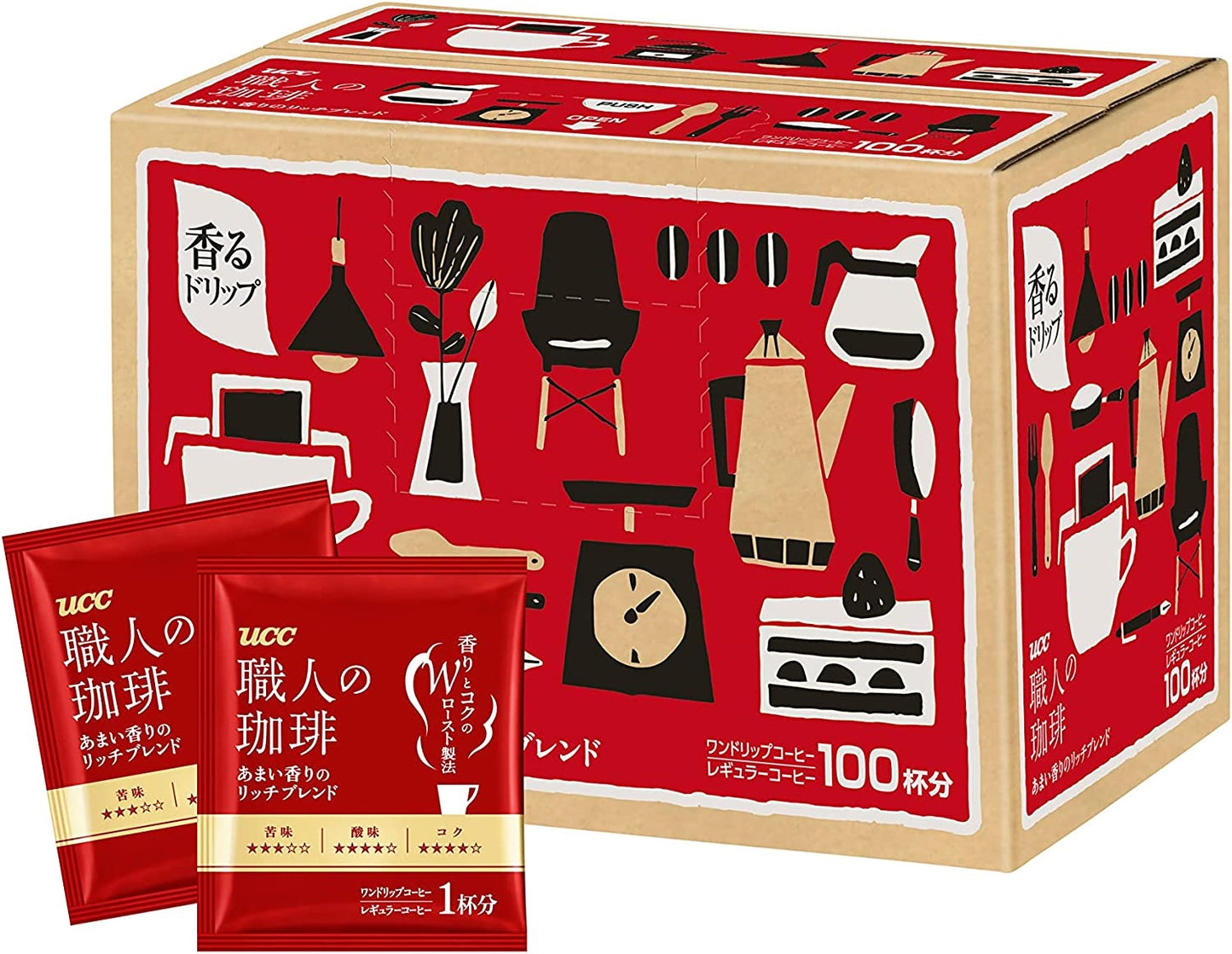 【送料無料】UCC 職人の珈琲 ドリップコーヒー あまい香りのリッチブレンド 7g×100P×2箱