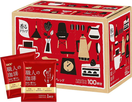 【送料無料】UCC 職人の珈琲 ドリップコーヒー あまい香りのリッチブレンド 7g×100P×2箱