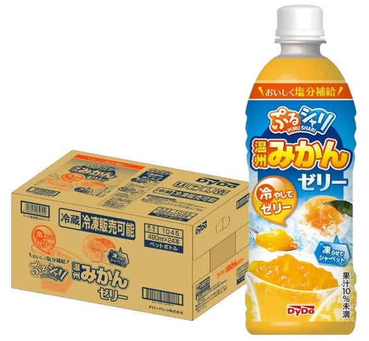 【送料無料】ダイドー ぷるシャリ 温州みかんゼリー  490ml×24本