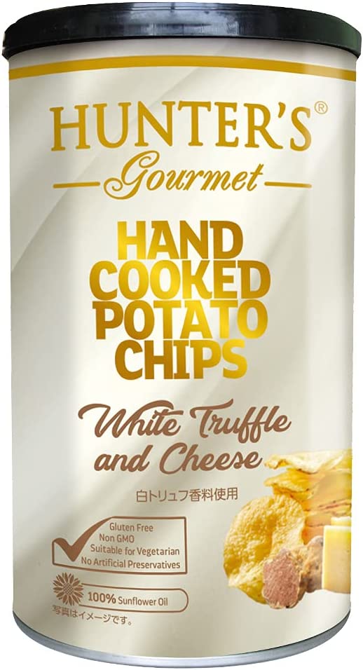 【送料無料】HUNTER'S ハンターズ 白トリュフ＆チーズ風味 ポテトチップス ハンター 150g×4個【ご注文は12個まで一個口配送可能】