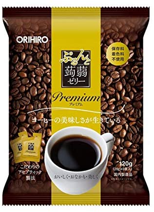 【送料無料】オリヒロプランデュ ぷるんと蒟蒻ゼリーパウチ プレミアムコーヒー [20gパウチ×6個入]×48袋