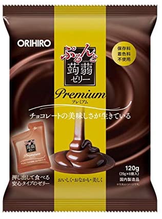 【送料無料】オリヒロプランデュ ぷるんと蒟蒻ゼリーパウチ プレミアムチョコレート [20gパウチ×6個入]×48袋