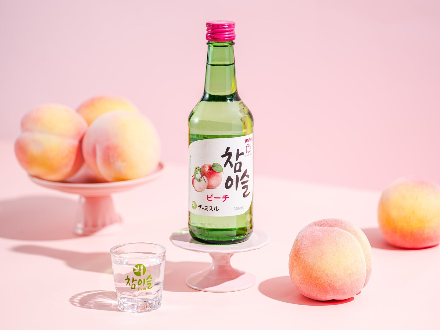 【送料無料】眞露 JINRO チャミスル ピーチ 360ml×10本【北海道・沖縄県・東北・四国・九州地方は必ず送料がかかります】