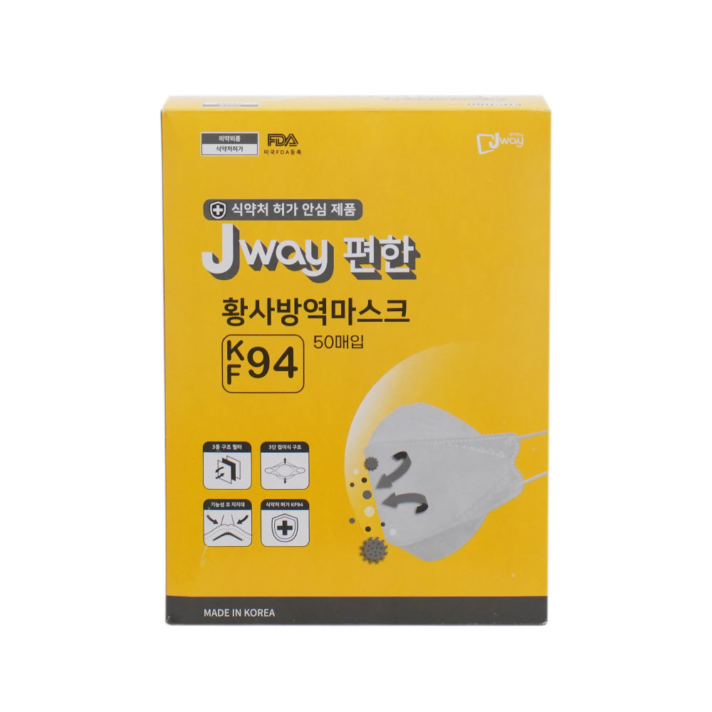 【韓国製 正規品】KF94  Jway  3層フィルター 3D立体 マスク 50枚