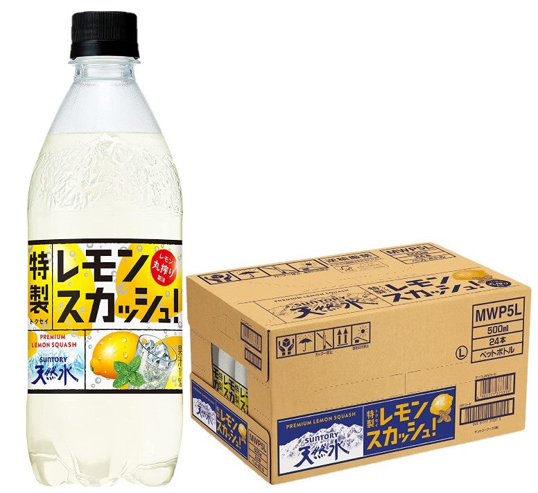 【送料無料】サントリー 天然水 特製レモンスカッシュ 500ml×1ケース/24本