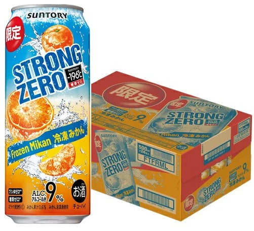 【訳あり】【キズ・へこみ有り】【送料無料】サントリー -196℃ ストロングゼロ 冷凍みかん 500ml×1ケース/24本【北海道・東北・四国・九州・沖縄県は別途送料がかかります】