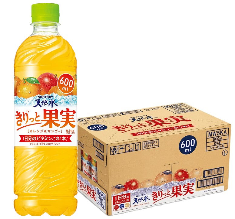 【予約】2023/03/21発売商品【送料無料】サントリー 天然水 きりっと果実 オレンジ＆マンゴー 600ml×1ケース/24本