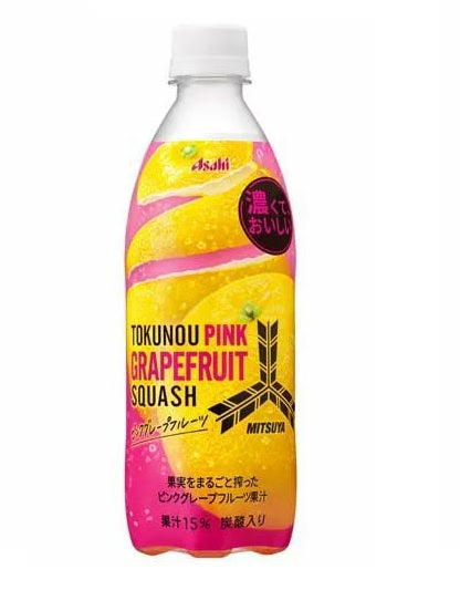 【送料無料】アサヒ飲料 三ツ矢 特濃ピンクグレープフルーツスカッシュ 500ml×2ケース/48本