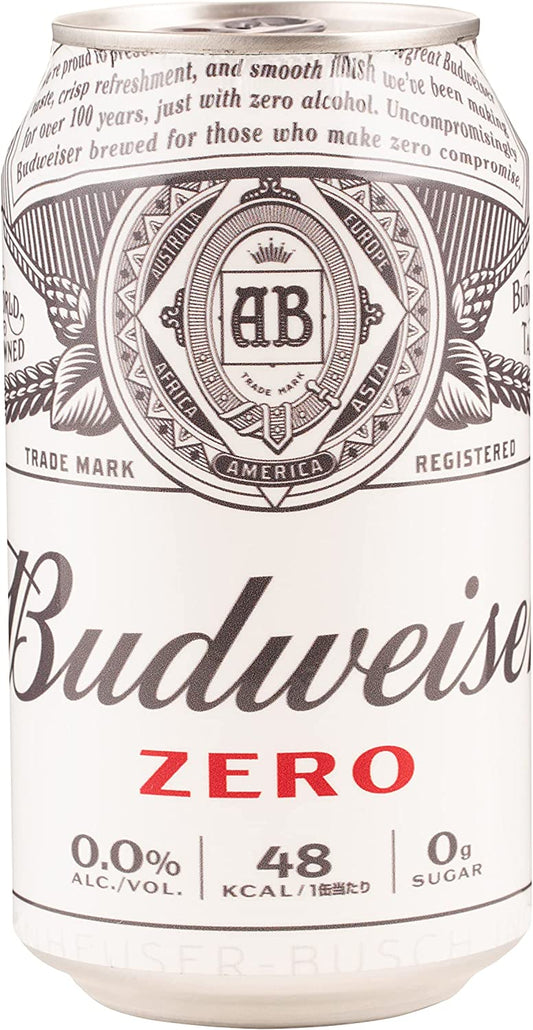 【送料無料】ノンアルコール バドワイザー ゼロ Budweiser Zero 350ml×3ケース/72本【ご注文は3ケースまでで一個口配送可能】