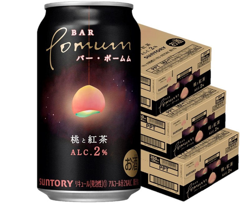 【送料無料】サントリー BAR Pomum バー・ポームム桃と紅茶 2％ 350ml×3ケース/72本【本州(一部地域を除く)は送料無料】