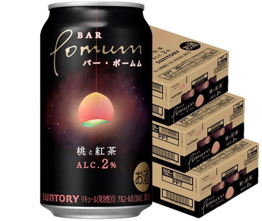 【送料無料】サントリー BAR Pomum バー・ポームム桃と紅茶 2％ 350ml×3ケース/72本【本州(一部地域を除く)は送料無料】