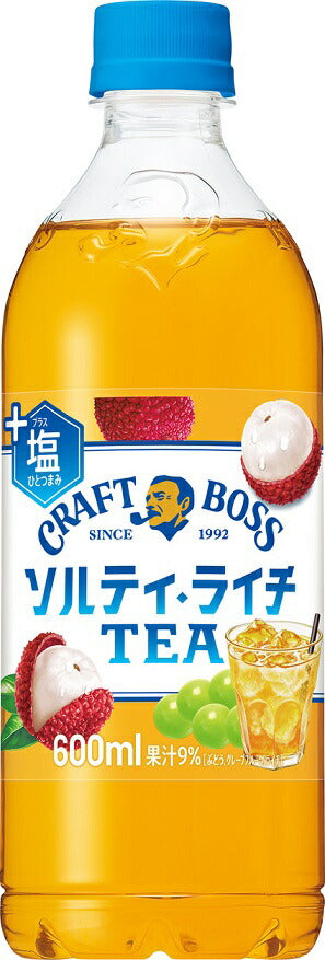 【送料無料】サントリー クラフトボス ソルティーライチ TEA 600ml×1ケース/24本