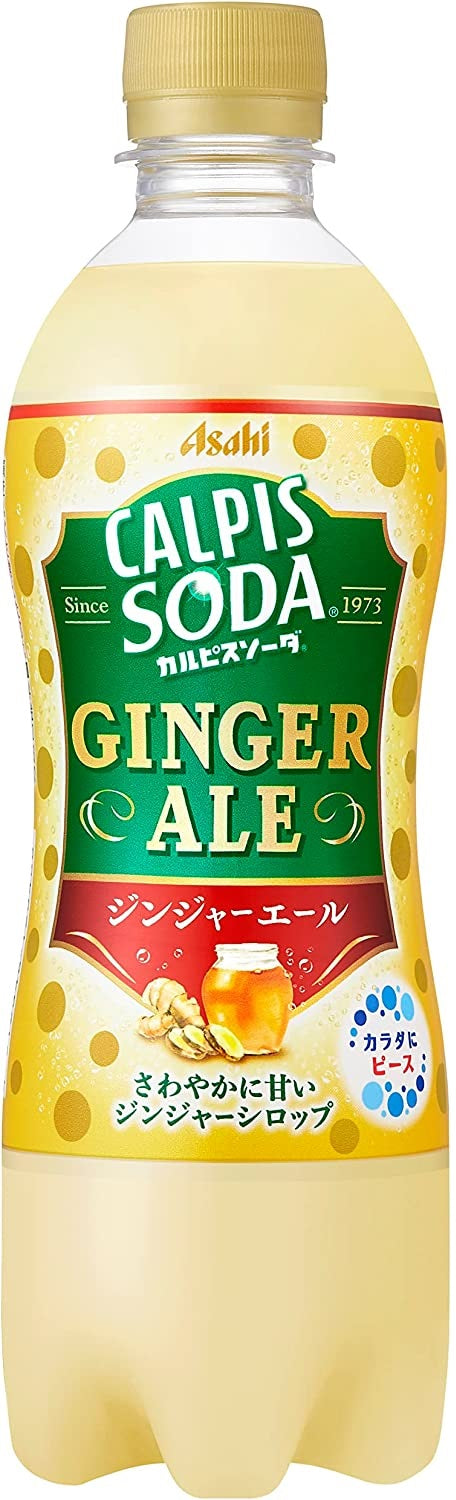 【送料無料】アサヒ飲料 カルピスソーダ ジンジャーエール 500ml×1ケース/24本