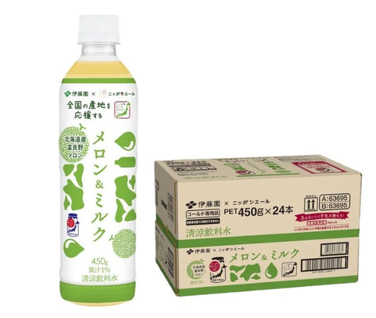 【送料無料】伊藤園 メロン＆ミルク ニッポンエール 450ml×1ケース/24本