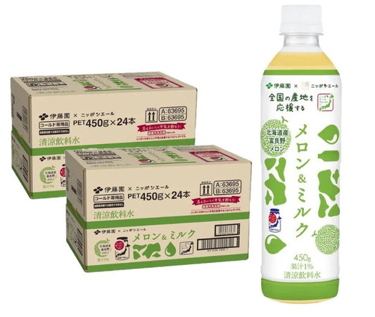 【送料無料】伊藤園 メロン＆ミルク ニッポンエール 450ml×2ケース/48本