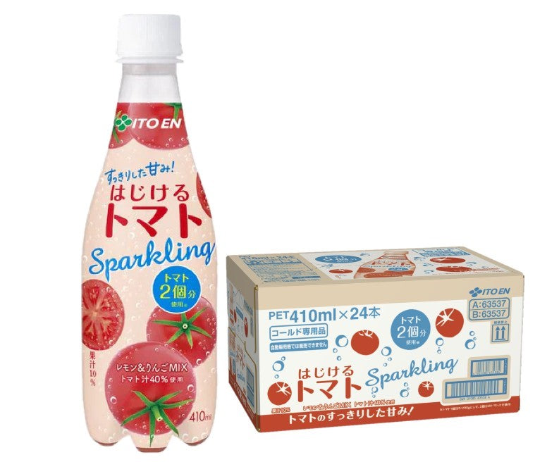 【訳あり】【ケース破損品】【送料無料】伊藤園 はじけるトマトスパークリング 410ml×1ケース/24本