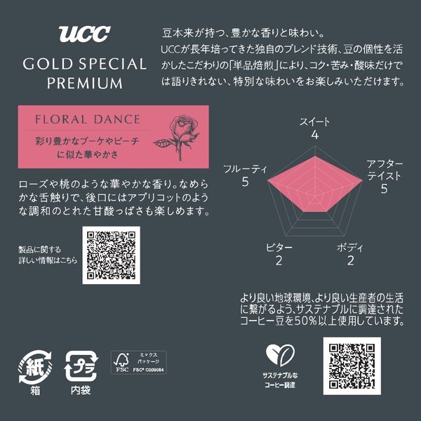 【送料無料】UCC GOLD SPECIAL PREMIUM フローラルダンス 150g（粉）×12袋