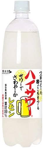 【送料無料】博水社 ハイサワー レモン 1000ml 1L×15本/1ケース