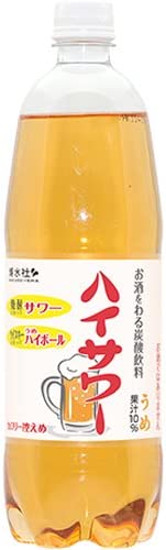 【送料無料】博水社 ハイサワー うめ 1000ml 1L×15本/1ケース