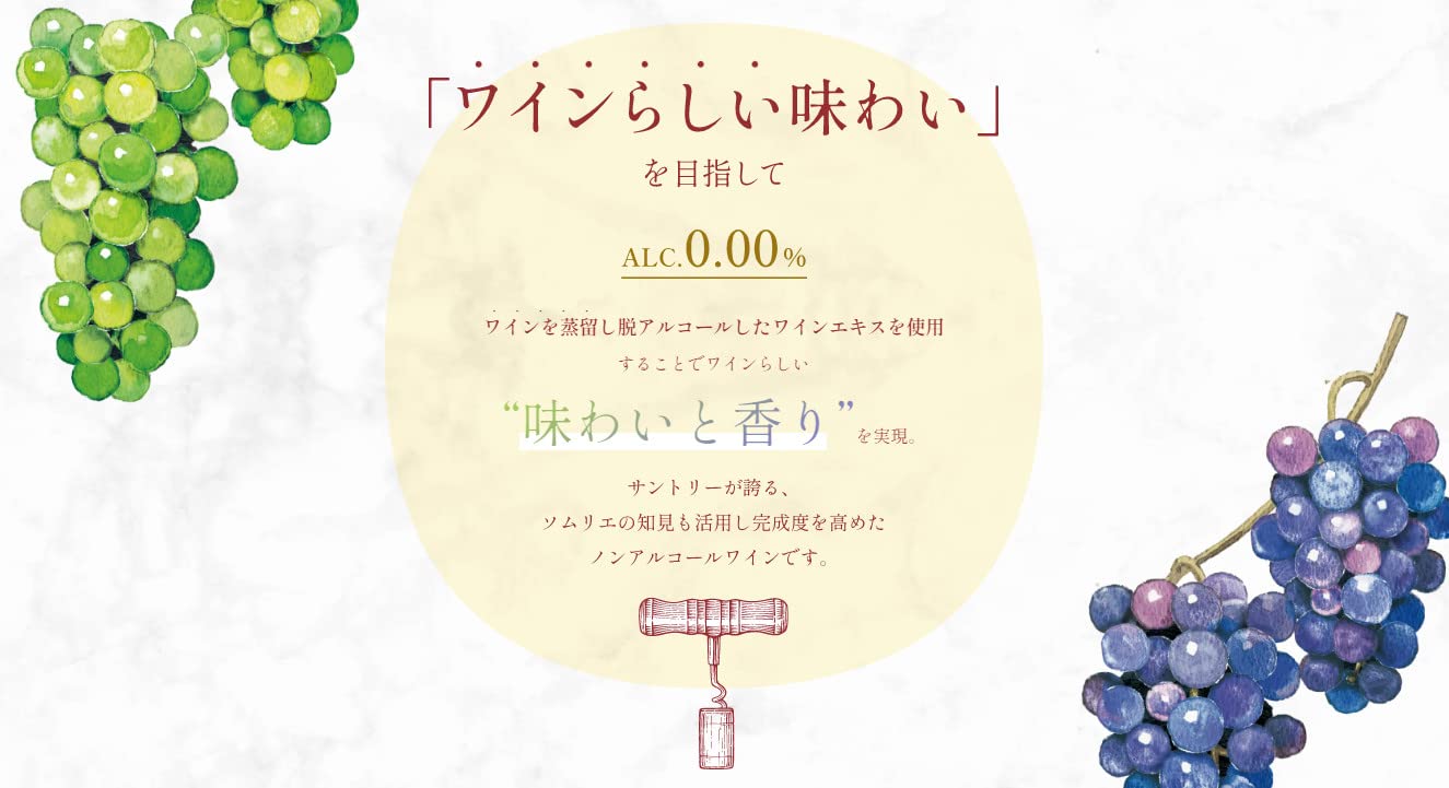 【送料無料】サントリー ノンアルでワインの休日 ロゼ 350ml×1ケース/24本ノンアルコールワイン スパークリングワインテイスト
