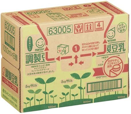 【送料無料】マルサンアイ 調製豆乳 パック 1L 1000ml×1ケース/6本