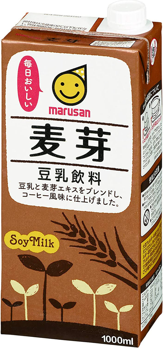 【送料無料】マルサンアイ 豆乳飲料麦芽 パック 1L 1000ml×4ケース/24本
