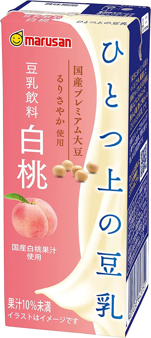 【送料無料】マルサンアイ ひとつ上の豆乳 豆乳飲料白桃 パック 200ml×1ケース/24本