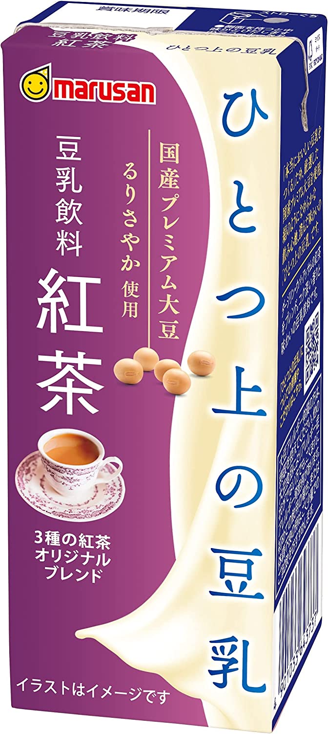 【送料無料】マルサンアイ ひとつ上の豆乳 豆乳飲料紅茶 パック 200ml×2ケース/48本