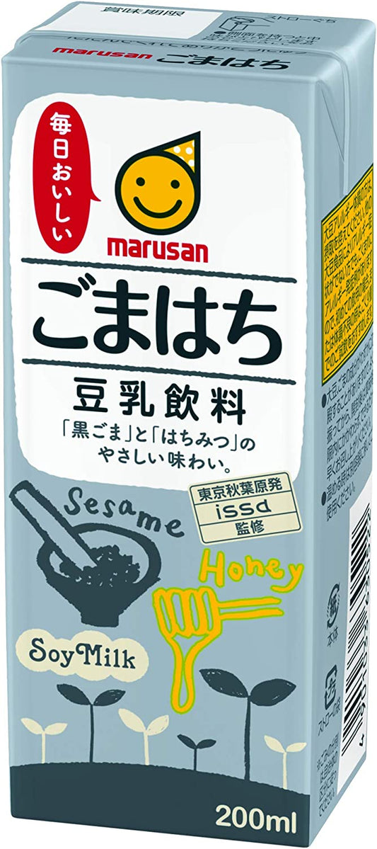 【送料無料】マルサンアイ 豆乳飲料 ごまはち パック 200ml×3ケース/72本