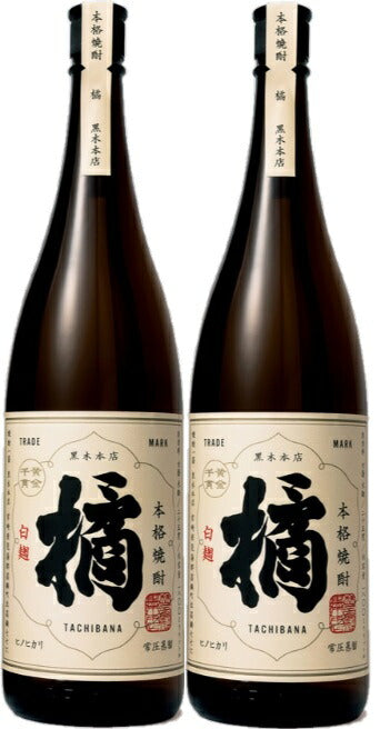 【送料無料】黒木本店 芋焼酎 橘 たちばな 芋 25度 1800ml 1.8L×2本【北海道・沖縄県・東北・四国・九州地方は必ず送料がかかります】【熨斗・ご贈答品の対応可】