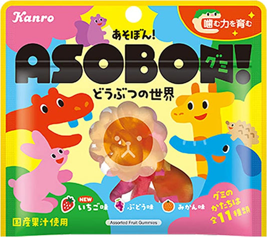 x【4個セット】カンロ あそぼん！グミどうぶつの世界 52g