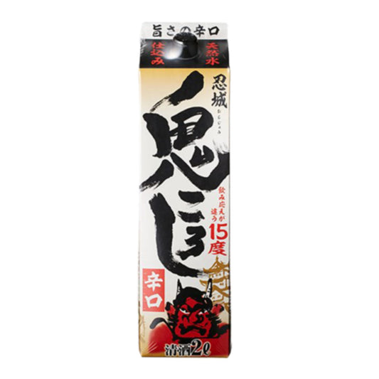 【送料無料】小山本家酒造 忍城 鬼ころし パック 15度 清酒 2000ml 2L 1ケース/6本 日本酒【北海道・沖縄県・東北・四国・九州地方は必ず送料が掛かります】