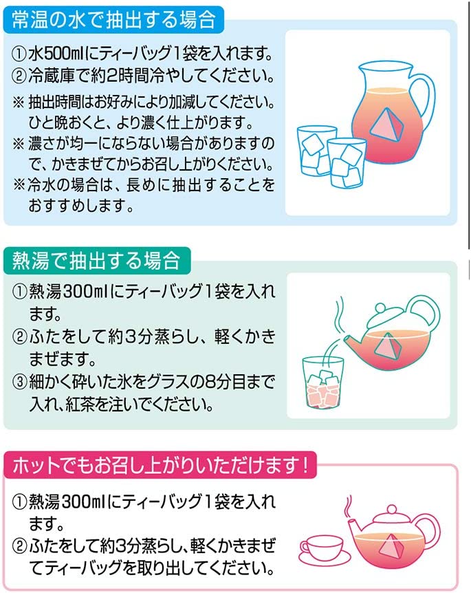 【送料無料】日東紅茶 水出しアイスティー ピーチティー&ローズヒップ 12袋入×24個