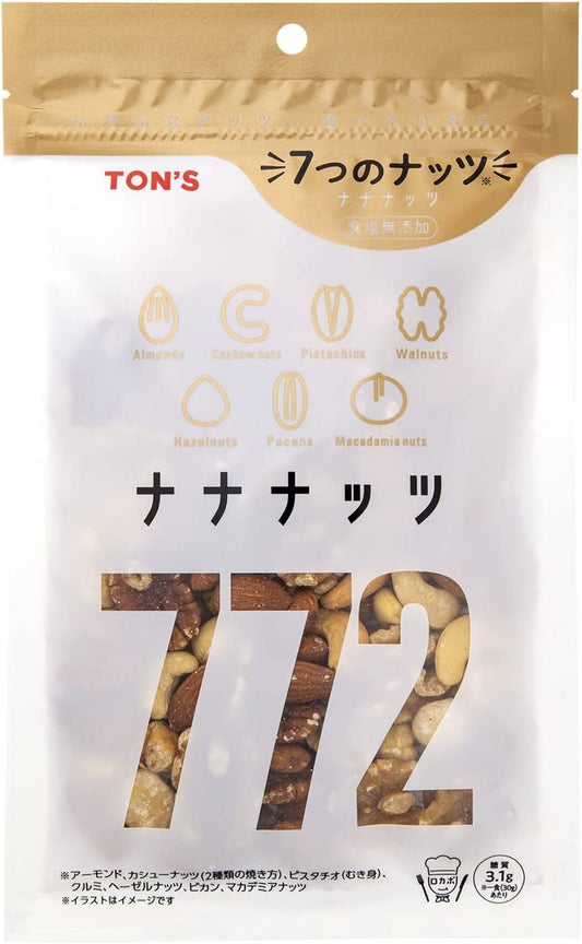 【送料無料】東洋ナッツ TON'S ナナナッツ 食塩無添加 180g×10個