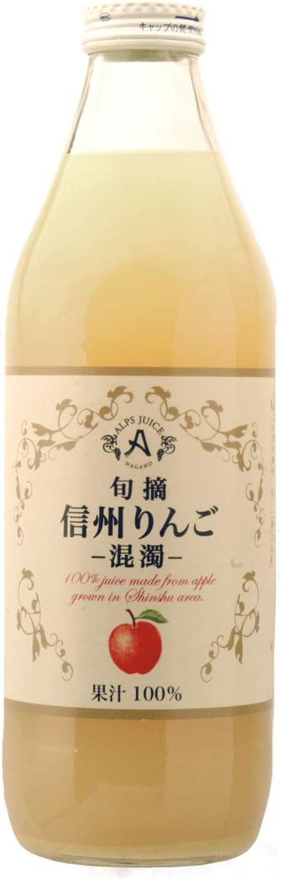旬摘混濁りんごストレートジュース 1L×6本