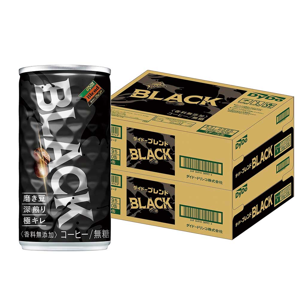【送料無料】DyDo ダイドー ブレンド ブラック 185ml×2ケース/60本