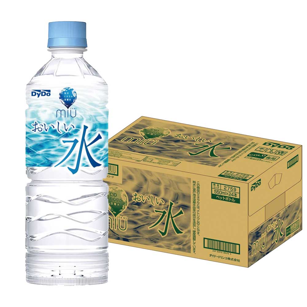 【送料無料】DyDo ダイドー ミウ おいしい水 550ml×1ケース/24本