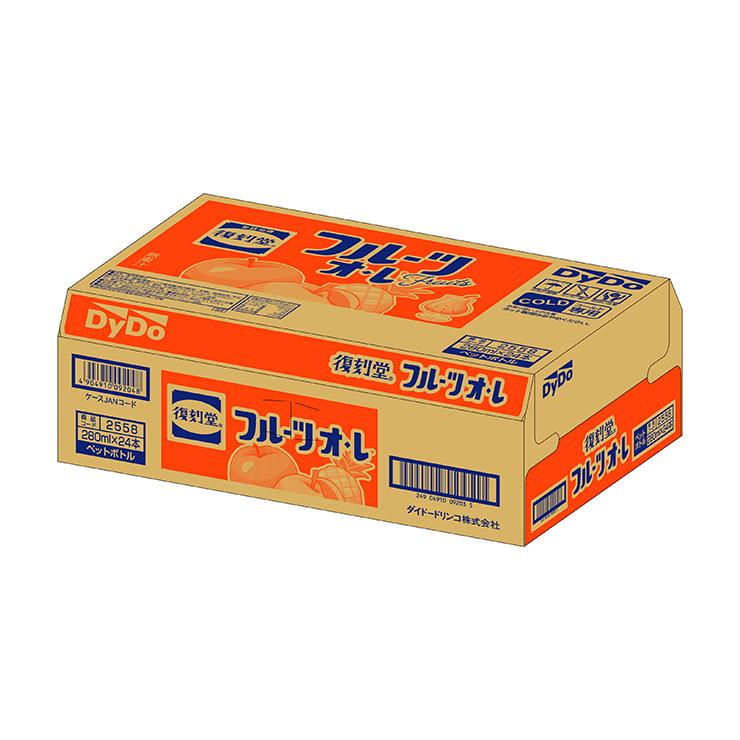 【送料無料】DyDo 復刻堂 フルーツ オ･レ 280ml×1ケース/24本
