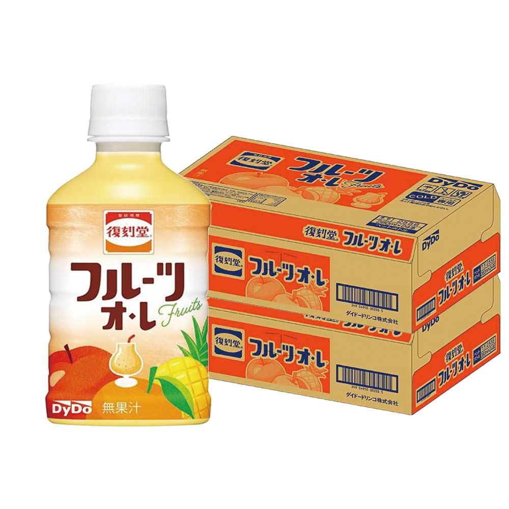 【予約】2023/02/17発売商品【送料無料】DyDo 復刻堂 フルーツ オ･レ 280ml×2ケース/48本