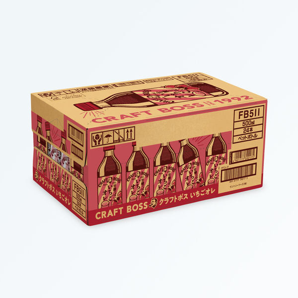 【送料無料】サントリー クラフトボス いちごオレ 500ml×1ケース/24本