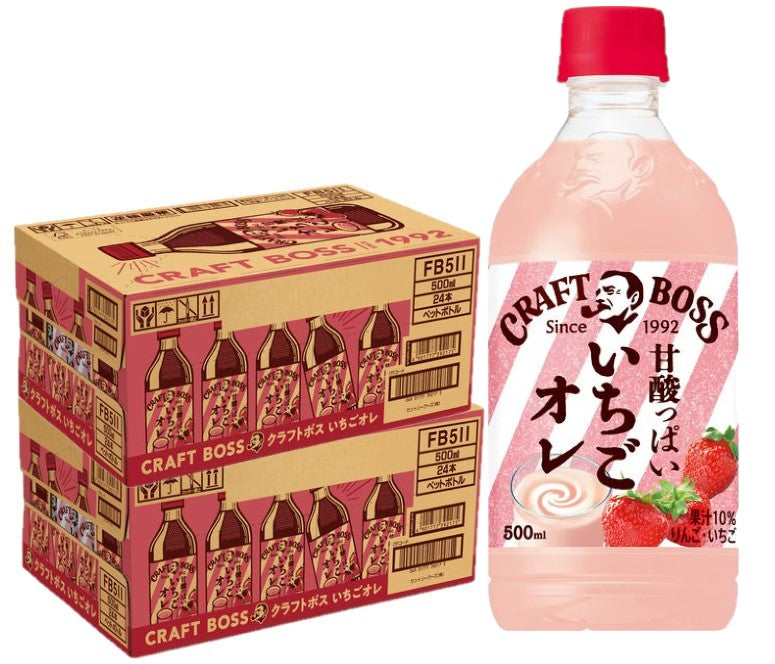 【送料無料】サントリー クラフトボス いちごオレ 500ml×2ケース/48本