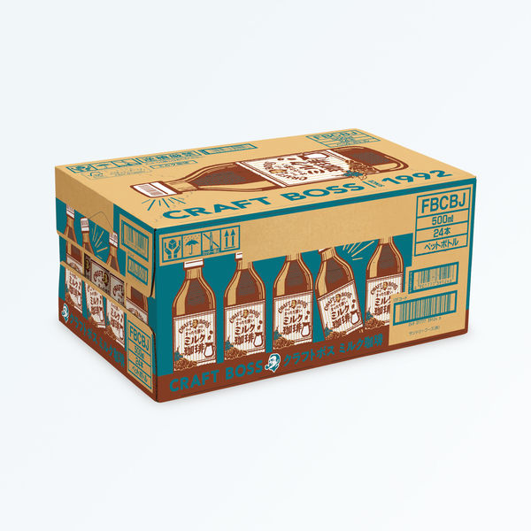 【送料無料】サントリー クラフトボス ミルク珈琲 500ml×2ケース/48本