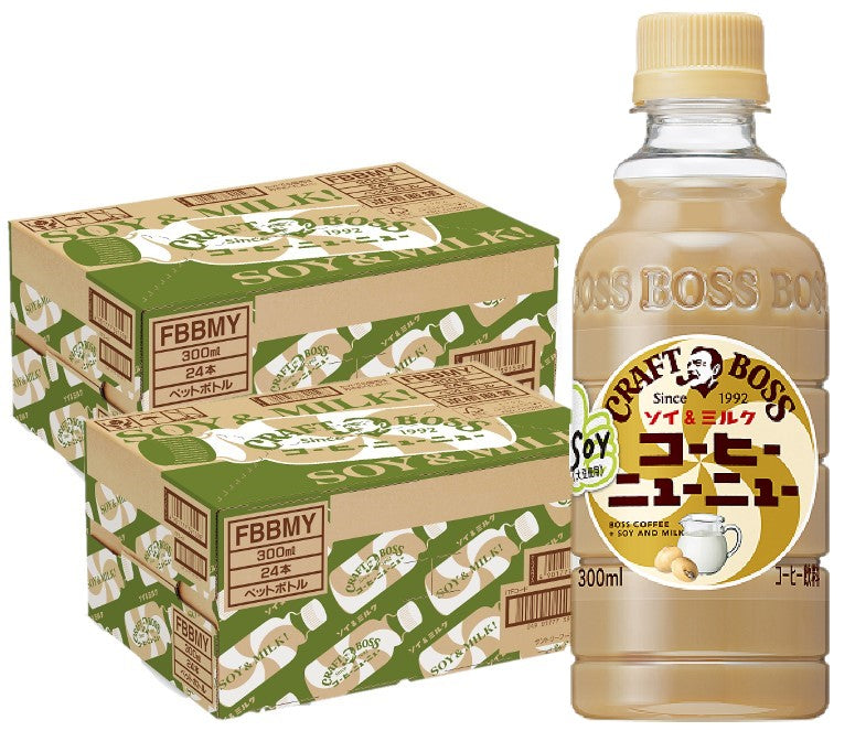 【送料無料】サントリー クラフトボス コーヒーニューニュー ソイ＆ミルク 300ml×2ケース/48本