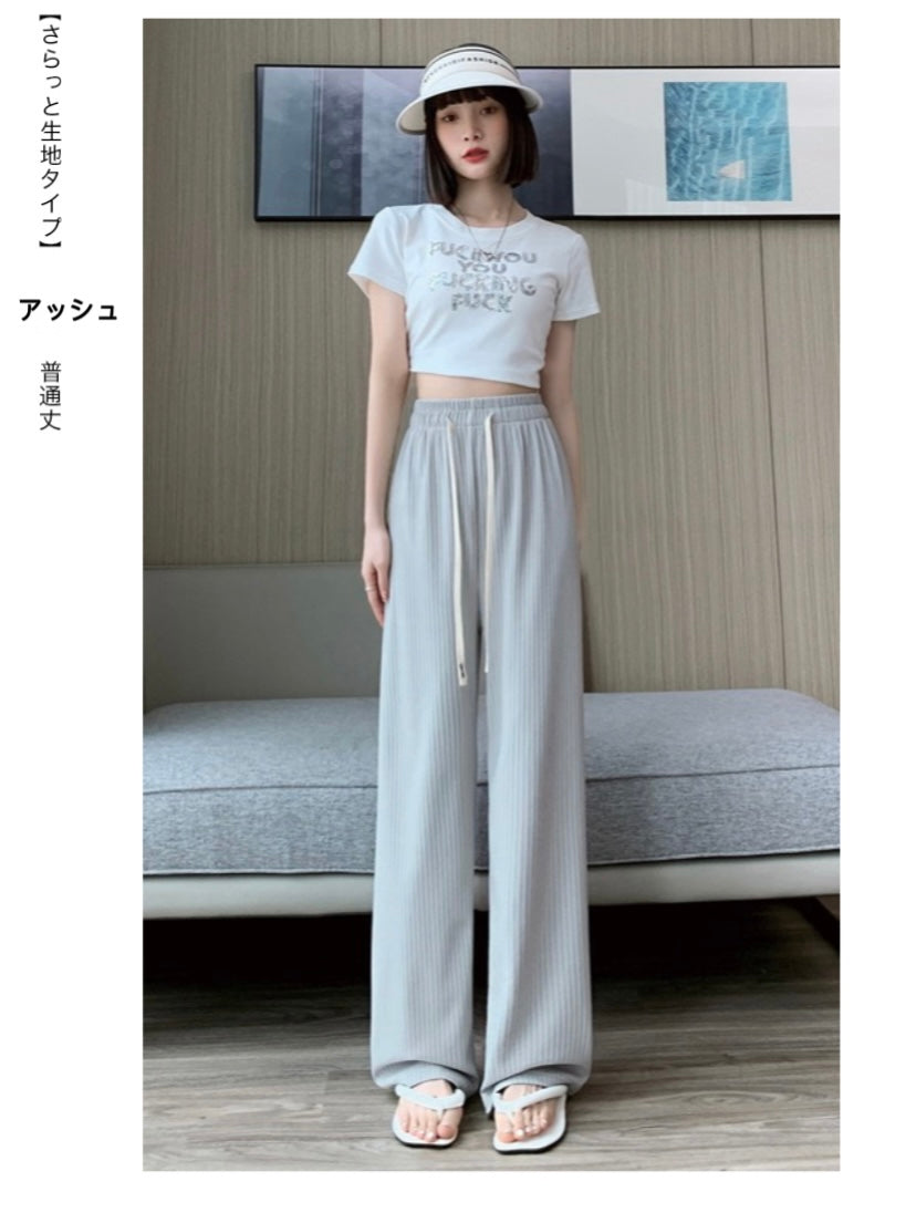 普通丈Sサイズ　最安値挑戦、２９９９円商品ーー１６９９円。さらてろタイプ登場 パンツ レディース 春 夏 リブ ワイドパンツ 涼しい ワンマイルウェア 低身長 高身長 ワイド ゆったり 大きいサイズ 小さいサイズ カジュアル 部屋着 楽ちん【素材イージーワイドパンツ】